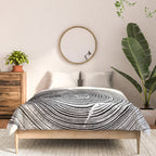 Loblolly Pine - Tree ring ink woodblock print Comforter Gallery Image 3