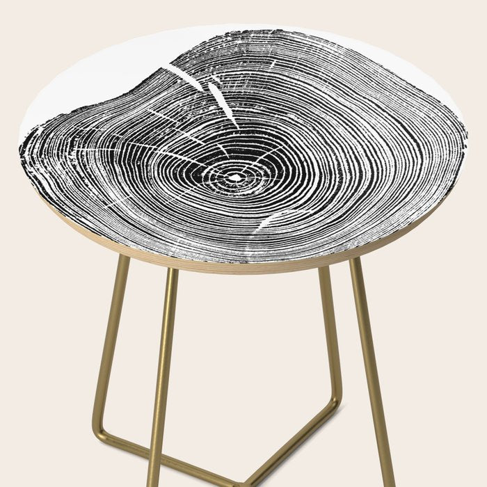 Loblolly Pine - Tree ring ink woodblock print Side Table Gallery Image 2