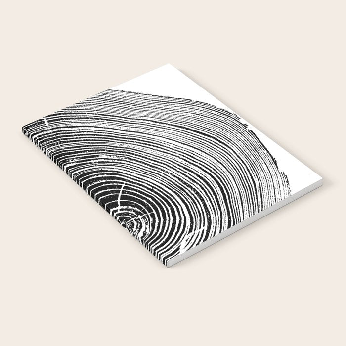 Loblolly Pine - Tree ring ink woodblock print Notebook Gallery Image 2