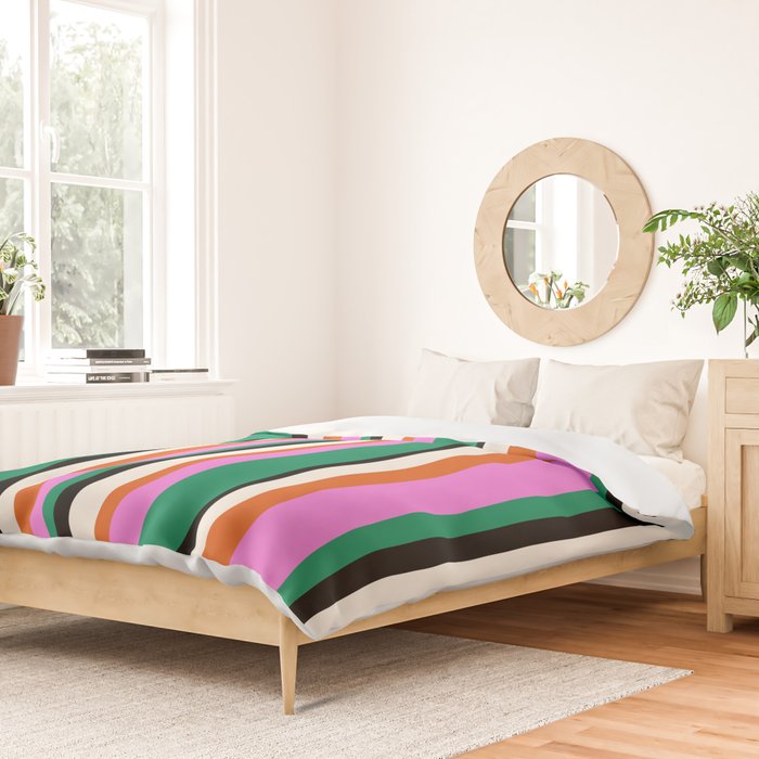 Classic Stripes XIV - Bold Retro Duvet Cover Gallery Image 2