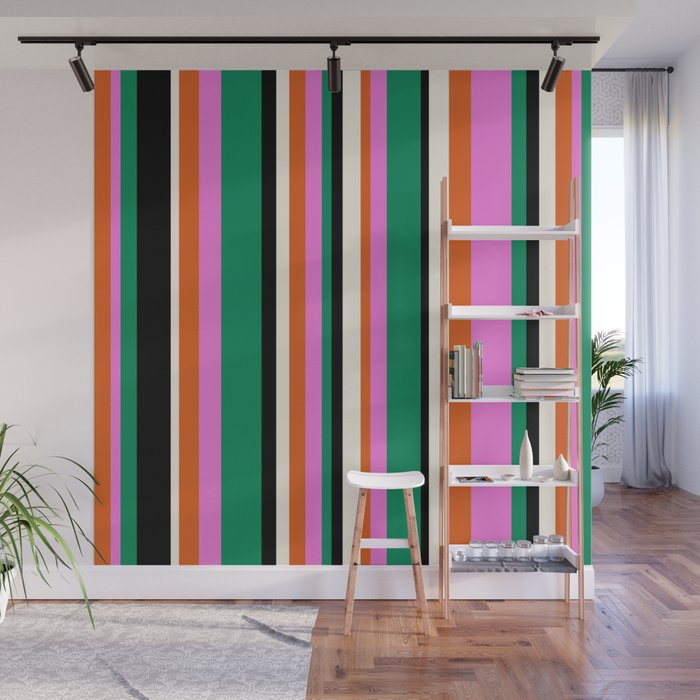 Classic Stripes XIV - Bold Retro Wall Mural Gallery Image 1