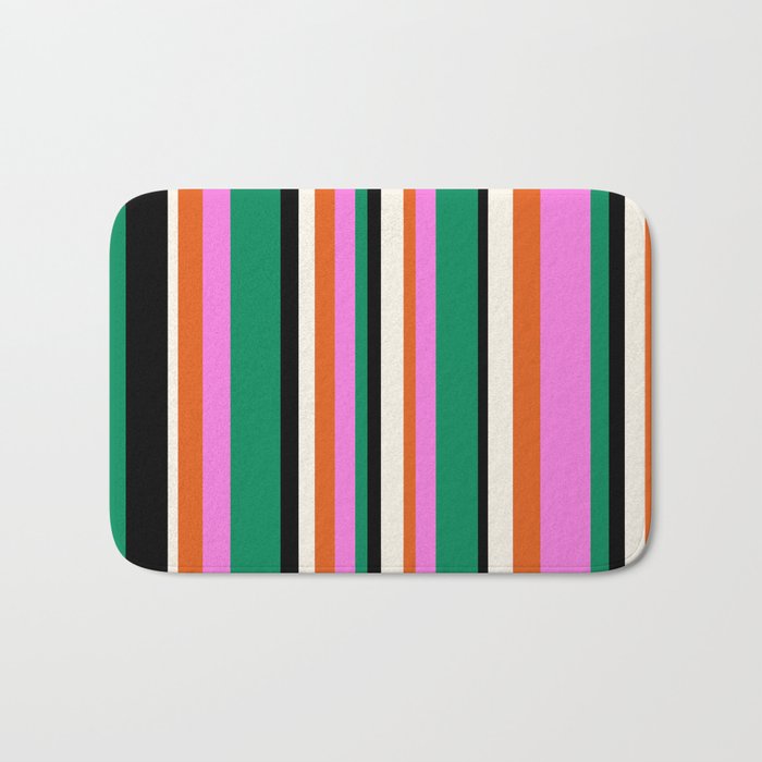 Classic Stripes XIV - Bold Retro Bath Mat Gallery Image 1