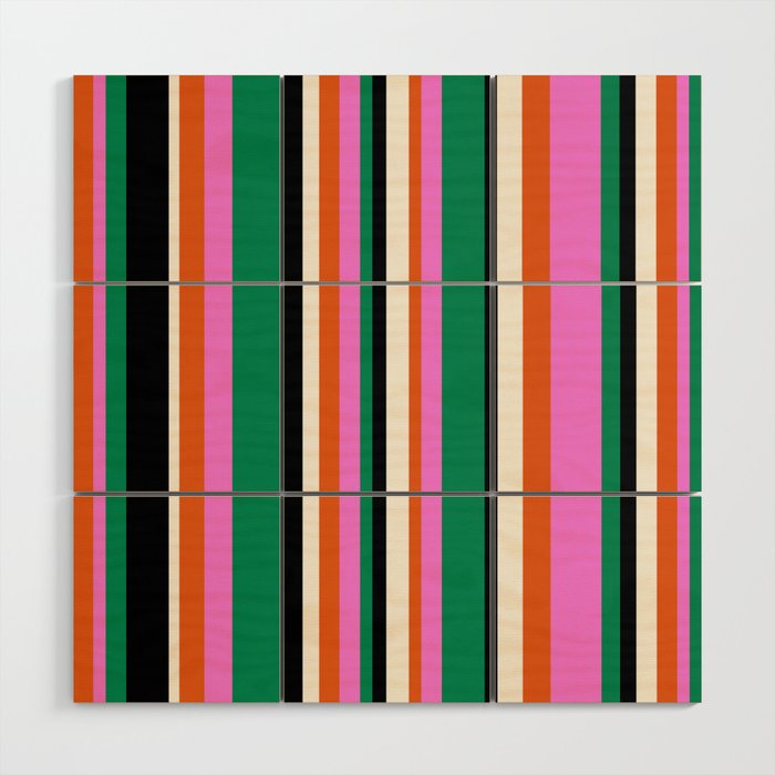 Classic Stripes XIV - Bold Retro Wood Wall Art Gallery Image 1