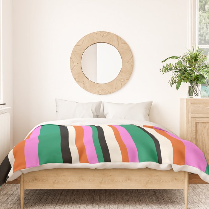 Classic Stripes XIV - Bold Retro Duvet Cover Gallery Image 3