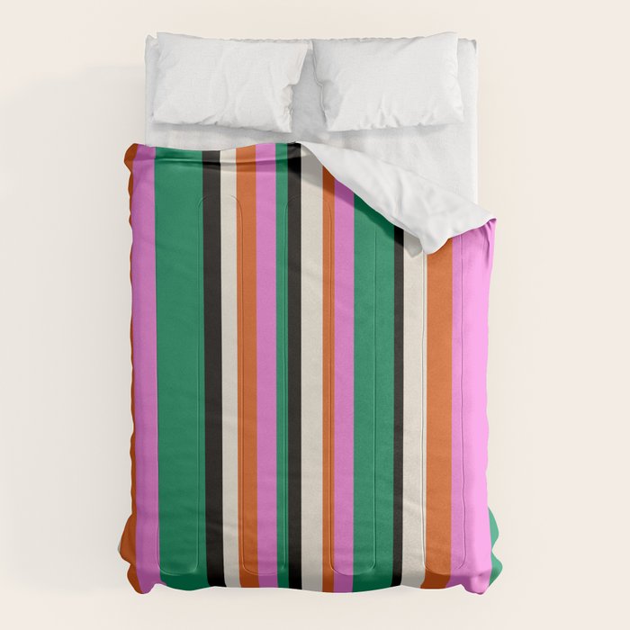 Classic Stripes XIV - Bold Retro Comforter Gallery Image 1
