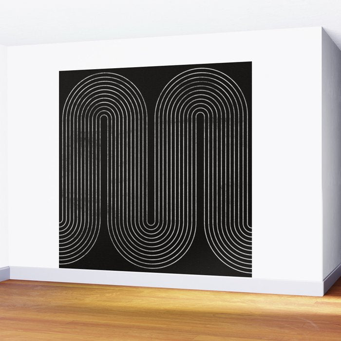 Mid-Century Modern No.18 - Woodblock Print Wall Mural Gallery Image 2