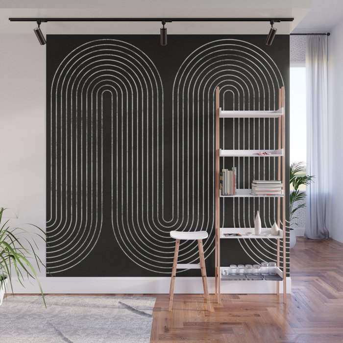 Mid-Century Modern No.18 - Woodblock Print Wall Mural Gallery Image 1