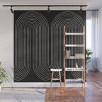Mid-Century Modern No.18 - Woodblock Print Wall Mural Gallery Image 1