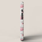 Vintage Striped Pink Floral Pattern iPhone Case Gallery Image 2