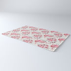 Vintage Striped Pink Floral Pattern Rug Gallery Image 3