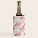 Vintage Striped Pink Floral Pattern Wine Chiller Gallery Image 1