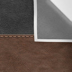 Image of a Brown & Black Stitched Leather Image Wall Tapestry Gallery Image 3