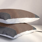 Image of a Brown & Black Stitched Leather Image Pillow Sham Gallery Image 3