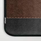 Image of a Brown & Black Stitched Leather Image Laptop Sleeve Gallery Image 3