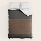 Image of a Brown & Black Stitched Leather Image Comforter Gallery Image 6