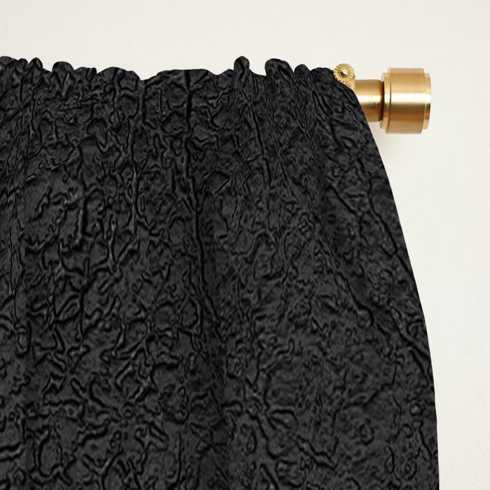 Image of a Brown & Black Stitched Leather Image Window Curtain Gallery Image 2