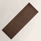 Image of a Brown & Black Stitched Leather Image Yoga Mat Gallery Image 1