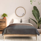 Image of a Brown & Black Stitched Leather Image Comforter Gallery Image 3