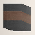 Image of a Brown & Black Stitched Leather Image Wrapping Paper Gallery Image 3