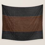 Image of a Brown & Black Stitched Leather Image Wall Tapestry Gallery Image 4