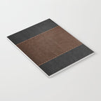 Image of a Brown & Black Stitched Leather Image Notebook Gallery Image 3