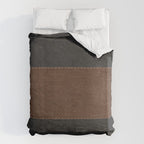 Image of a Brown & Black Stitched Leather Image Duvet Cover Gallery Image 6