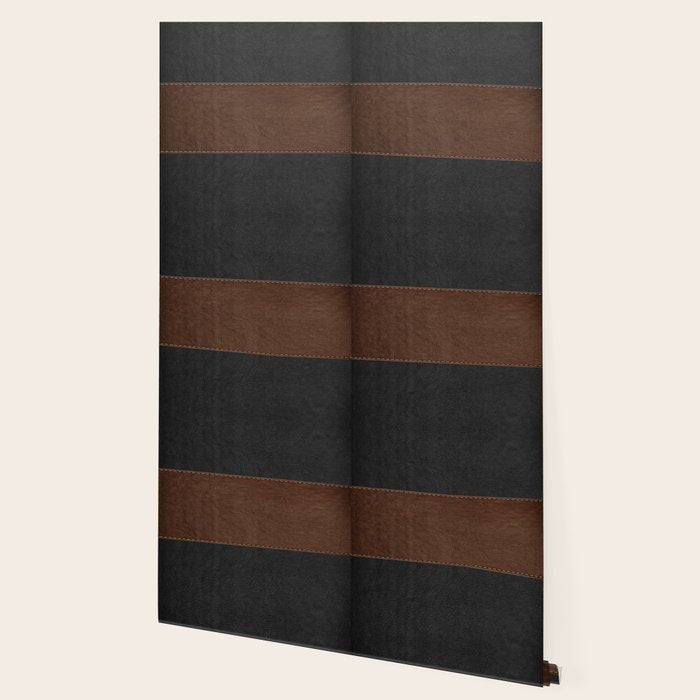 Image of a Brown & Black Stitched Leather Image Wallpaper Gallery Image 2