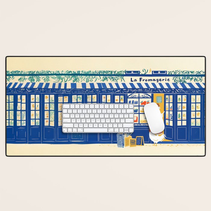 Charming French Cheese Shop Desk Mat Gallery Image 1