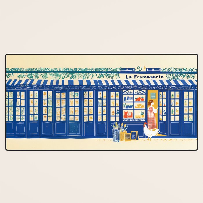 Charming French Cheese Shop Desk Mat Gallery Image 3