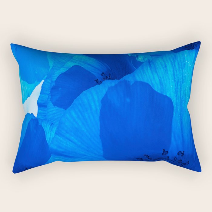 Blue Poppies #decor #society6 #buyart Rectangular Pillow Gallery Image 1