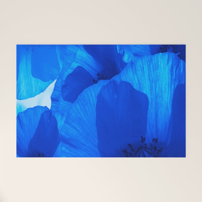 Blue Poppies #decor #society6 #buyart Welcome Mat Gallery Image 1