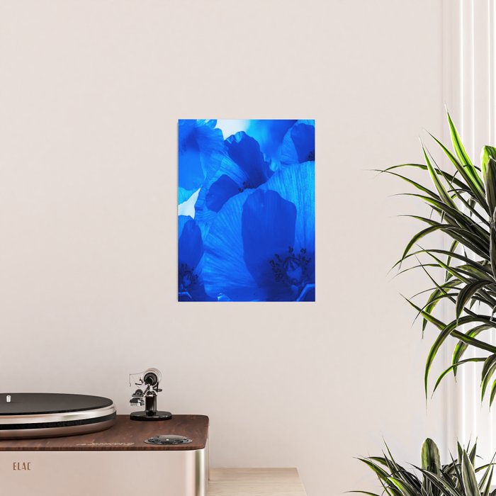 Blue Poppies #decor #society6 #buyart Poster Gallery Image 2