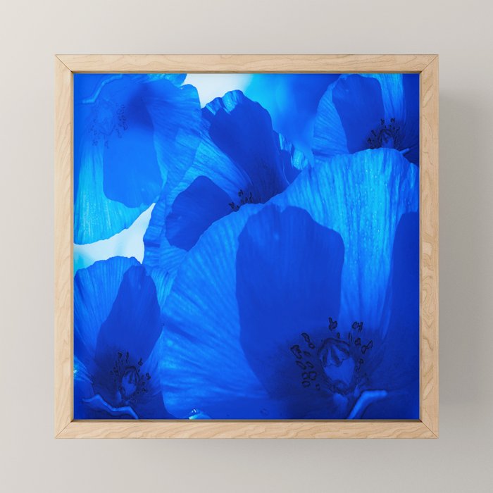Blue Poppies #decor #society6 #buyart Mini Art Print Gallery Image 1