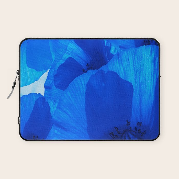 Blue Poppies #decor #society6 #buyart Laptop Sleeve Gallery Image 1