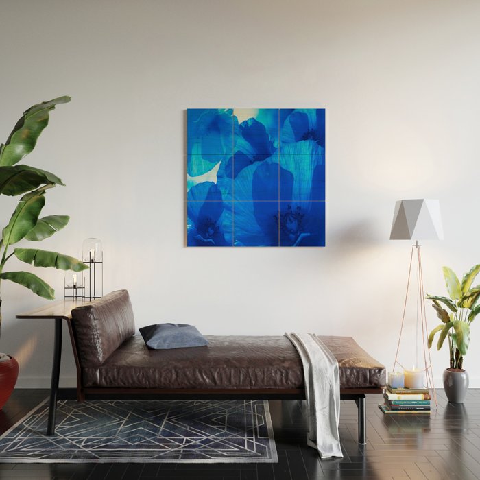 Blue Poppies #decor #society6 #buyart Wood Wall Art Gallery Image 2