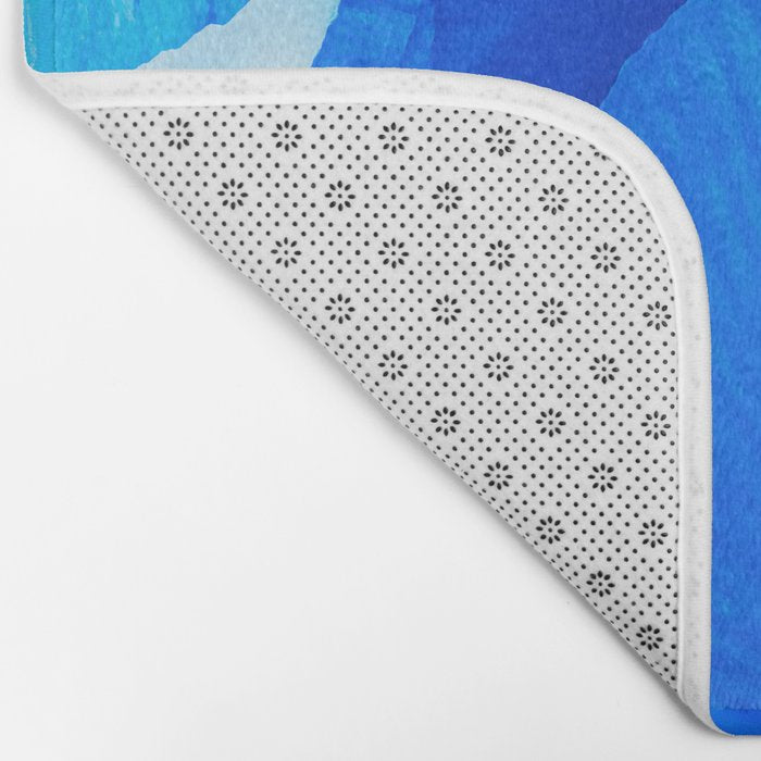 Blue Poppies #decor #society6 #buyart Bath Mat Gallery Image 2
