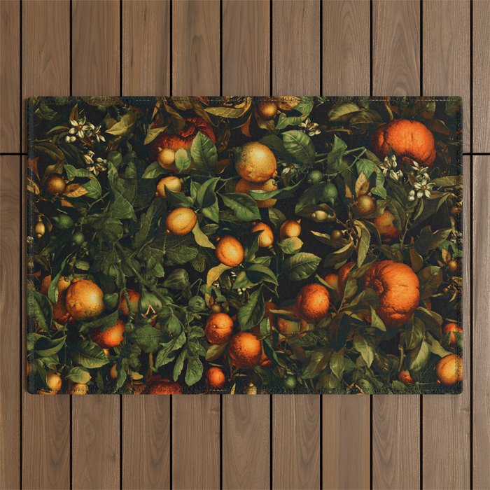 Vintage Fruit Pattern XX Outdoor Rug Gallery Image 1