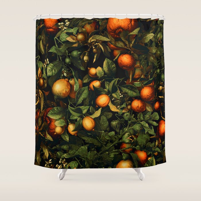Vintage Fruit Pattern XX Shower Curtain Gallery Image 1