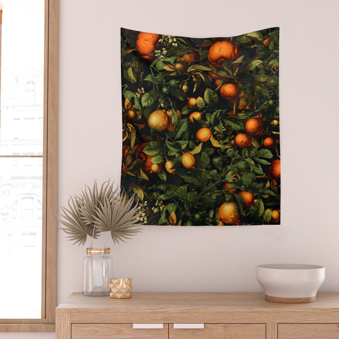 Vintage Fruit Pattern XX Wall Tapestry Gallery Image 2