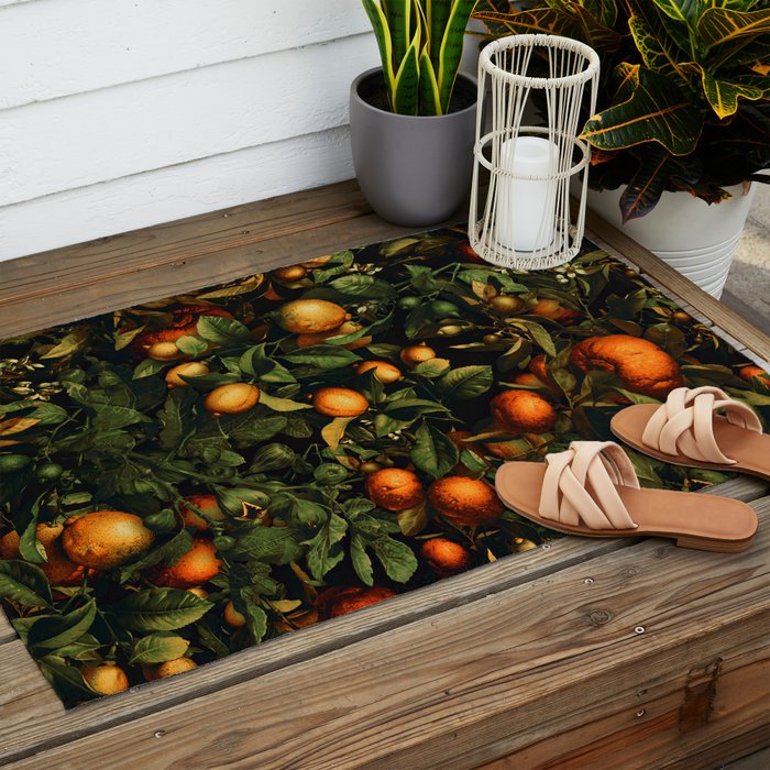 Vintage Fruit Pattern XX Outdoor Rug Gallery Image 2