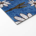Vibrant Daisies on Cobalt  Welcome Mat Gallery Image 2