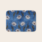 Vibrant Daisies on Cobalt  Bath Mat Gallery Image 1