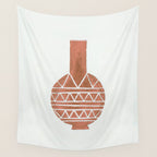 Linocut Vase #4 Wall Tapestry Gallery Image 4