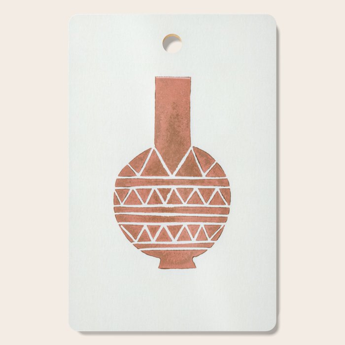 Linocut Vase #4 Cutting Board Gallery Image 1