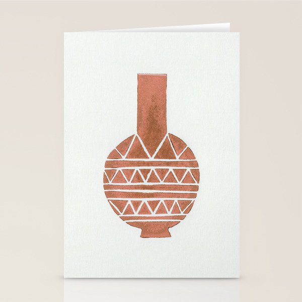 Linocut Vase #4 Stationery Card Gallery Image 2