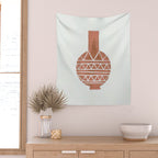 Linocut Vase #4 Wall Tapestry Gallery Image 2