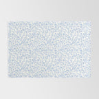 Ditsy Toile Floral Blue and White Rug Gallery Image 2