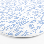 Ditsy Toile Floral Blue and White Bath Mat Gallery Image 3
