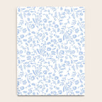Ditsy Toile Floral Blue and White Notebook Gallery Image 4