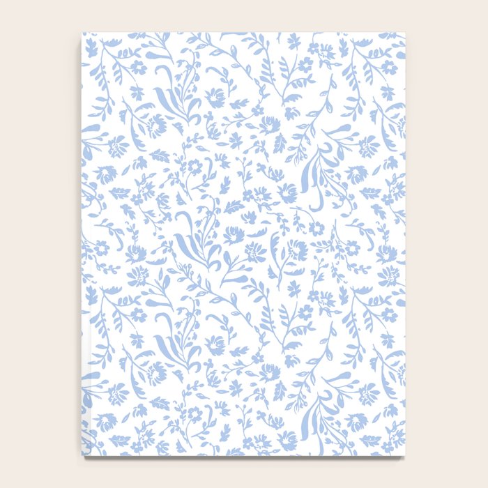 Ditsy Toile Floral Blue and White Notebook Gallery Image 4